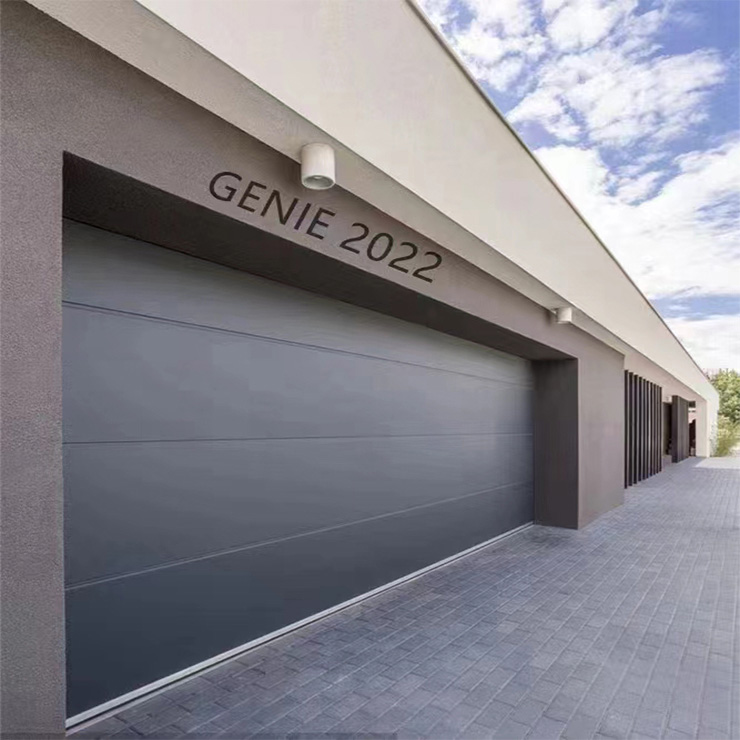 Porta de garagem automática preta